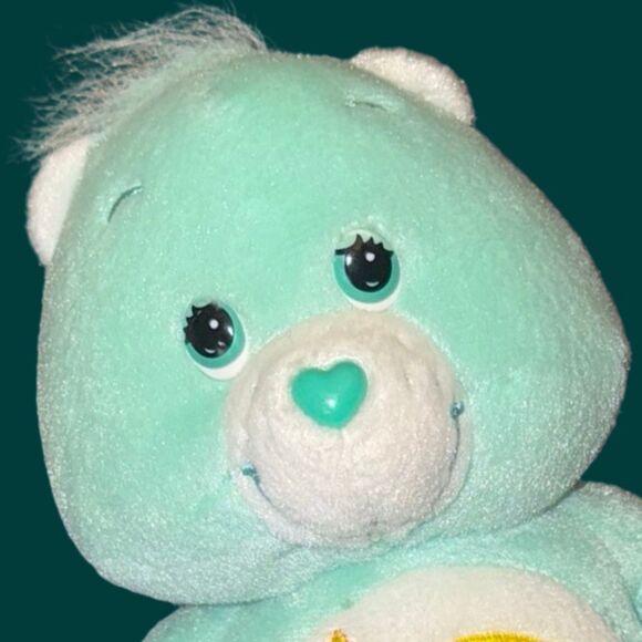 2002 Care Bears Wish Bear Minty Plush Stuffed Animal - Picture 5 of 8